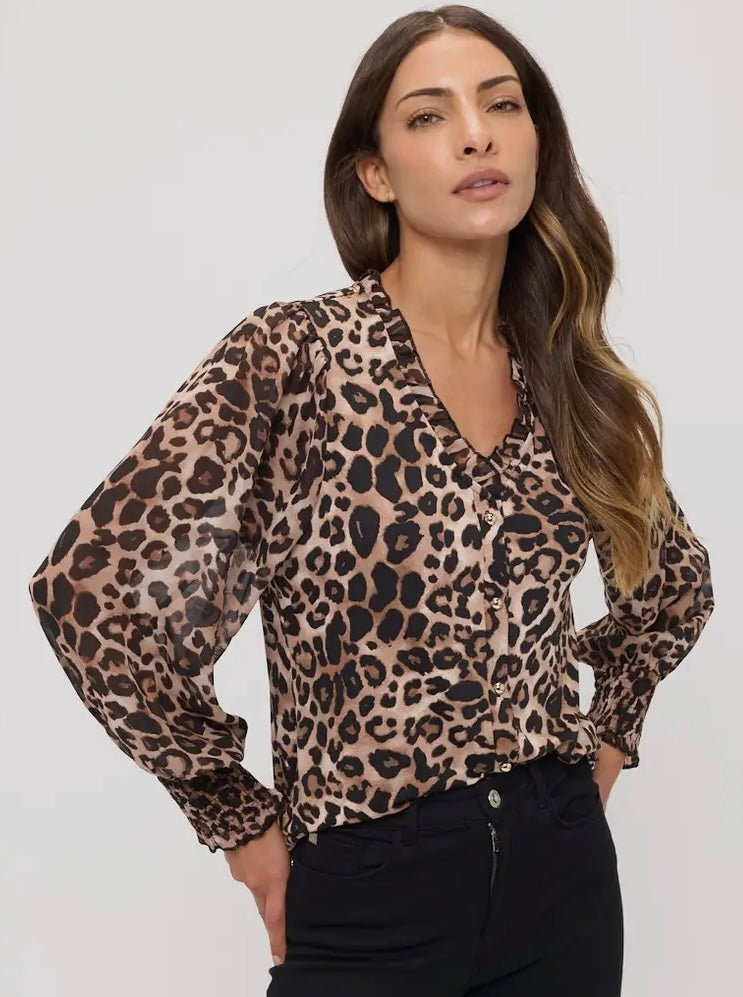 SALE - Leopard Print Button Down