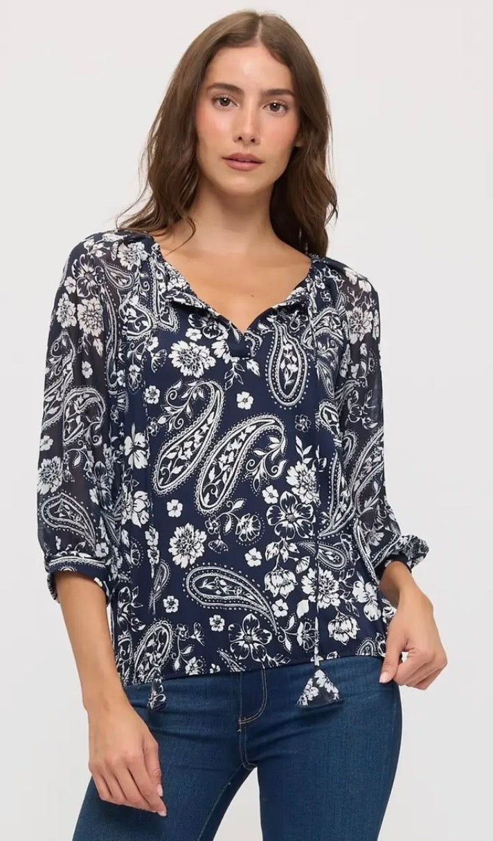 Paisley Raglan Sleeve