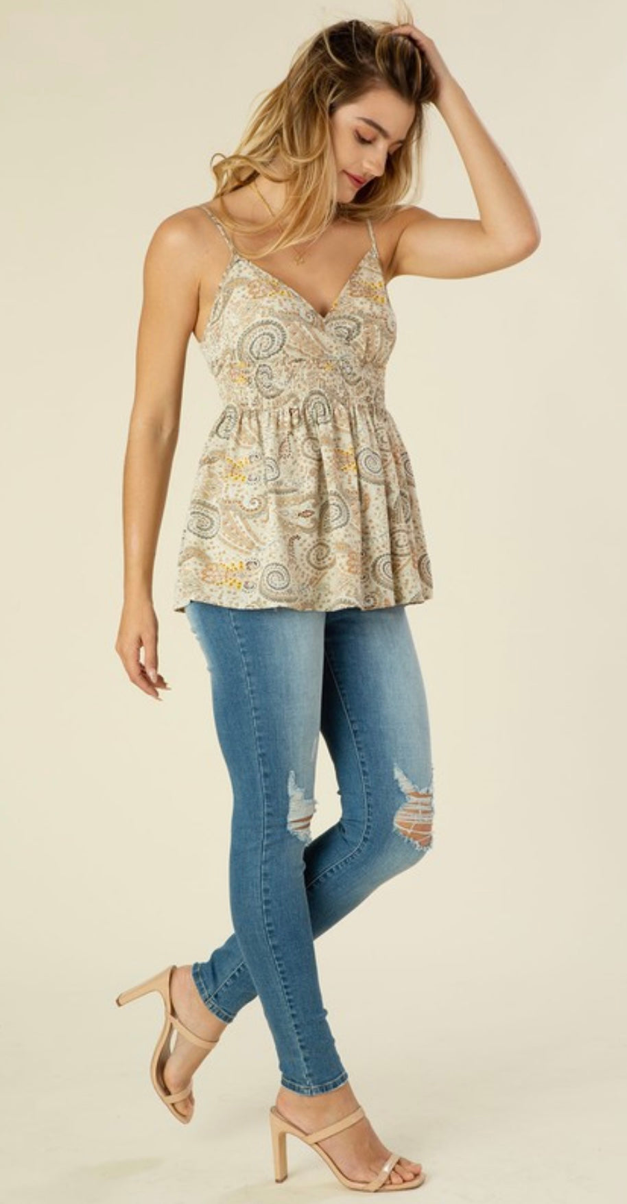 SALE - Paisley Lined Cami