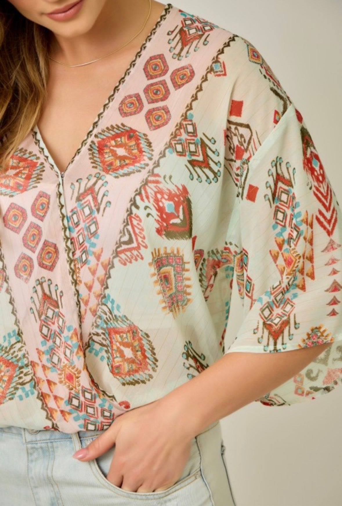 Front Wrap Kimono Top