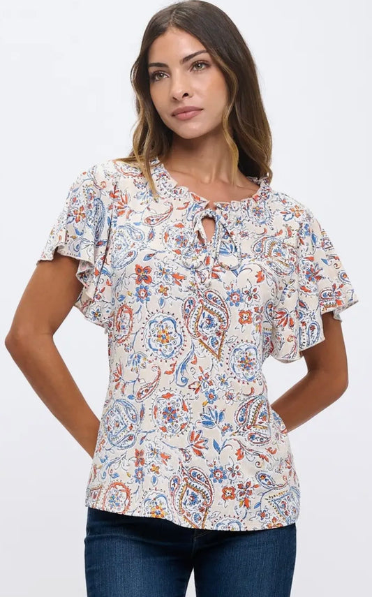 Paisley Flutter Sleeve