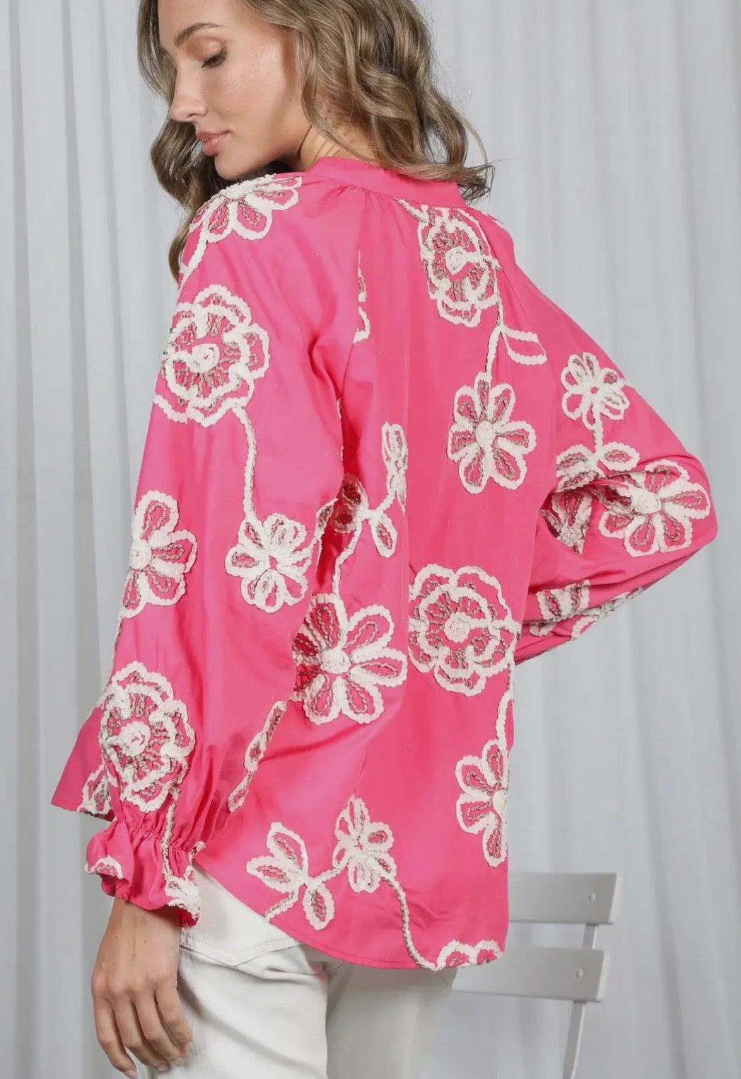 Embroidered Floral Top