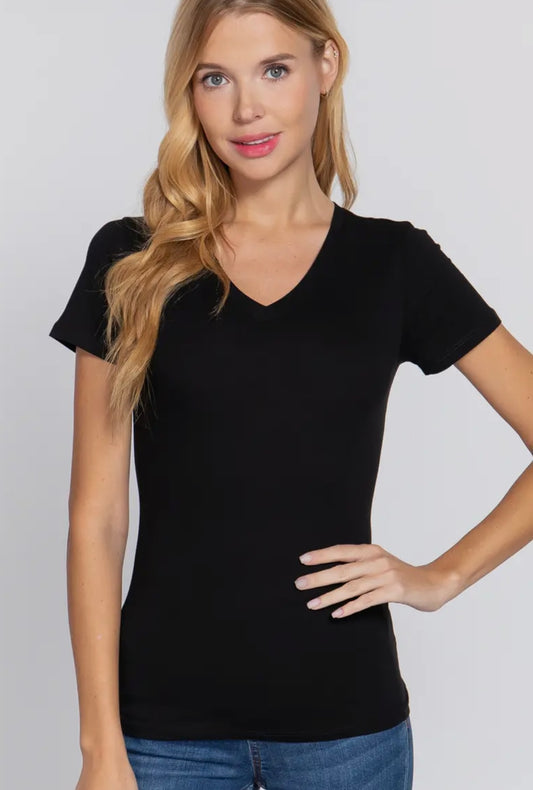 V-Neck Cotton Tee